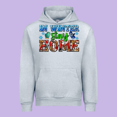 In Winter Stay Home With Gloves Urban Hoodie Designed By Adodesignshop