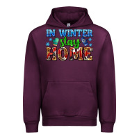 Mauve Wine in winter stay home with gloves Urban Hoodie - AdoDesignShop