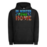 Pigment Black in winter stay home with gloves Urban Hoodie - AdoDesignShop