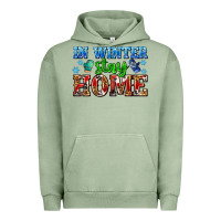 Pigment Oil Green in winter stay home with gloves Urban Hoodie - AdoDesignShop