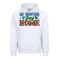 White in winter stay home with gloves Urban Hoodie - AdoDesignShop