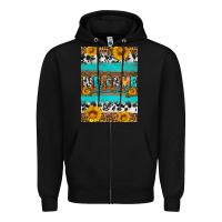 Black Welcome fall Zipper Hoodie - Artiststas