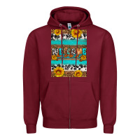 Burgundy Welcome fall Zipper Hoodie - Artiststas
