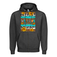 Charcoal Heather Welcome fall Zipper Hoodie - Artiststas