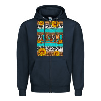 Navy Welcome fall Zipper Hoodie - Artiststas
