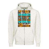 Oatmeal Heather Welcome fall Zipper Hoodie - Artiststas