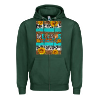 Sports Green Welcome fall Zipper Hoodie - Artiststas