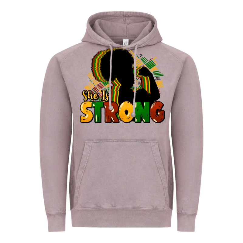 She Is Strong Black History Vintage Hoodie by HowdyJamesFarm | Teevron