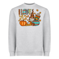 Heather Grey i love fall most of fall Heavyweight Sweatshirt - CowhideDigitalArt
