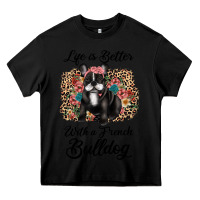 Black life is better with a french bulldog Heavy Core Tee - JahusDesignShop