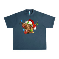 Midnight Navy christmas heifer cow Urban Heavy Tee - CowGirlArtShop