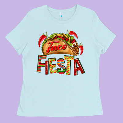 Taco Fiesta Ladies Tee Designed By Texasbilliewilder