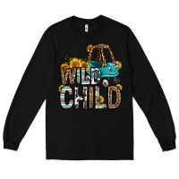 Black wild child kids car Long Sleeve Tee - OliviaCreatesArt