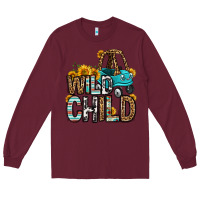 Burgundy wild child kids car Long Sleeve Tee - OliviaCreatesArt
