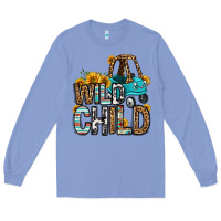 Colony Blue wild child kids car Long Sleeve Tee - OliviaCreatesArt