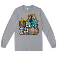 Heather Grey wild child kids car Long Sleeve Tee - OliviaCreatesArt