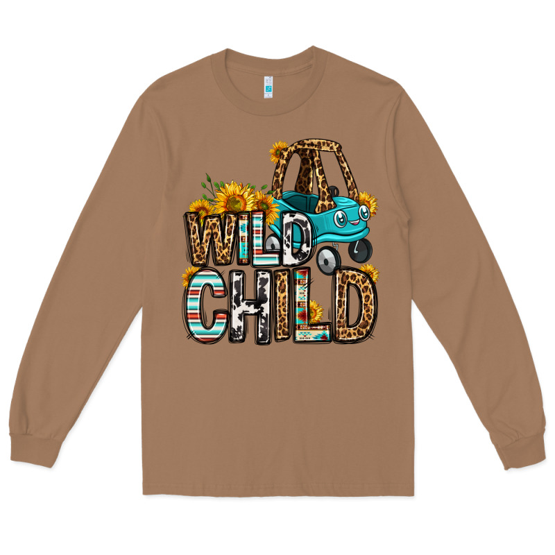 Wild Child Kids Car Long Sleeve Tee by OliviaCreatesArt | Teevron