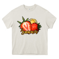 Cream Strawberry Summer Heavy Core Tee - Bettercallsaul