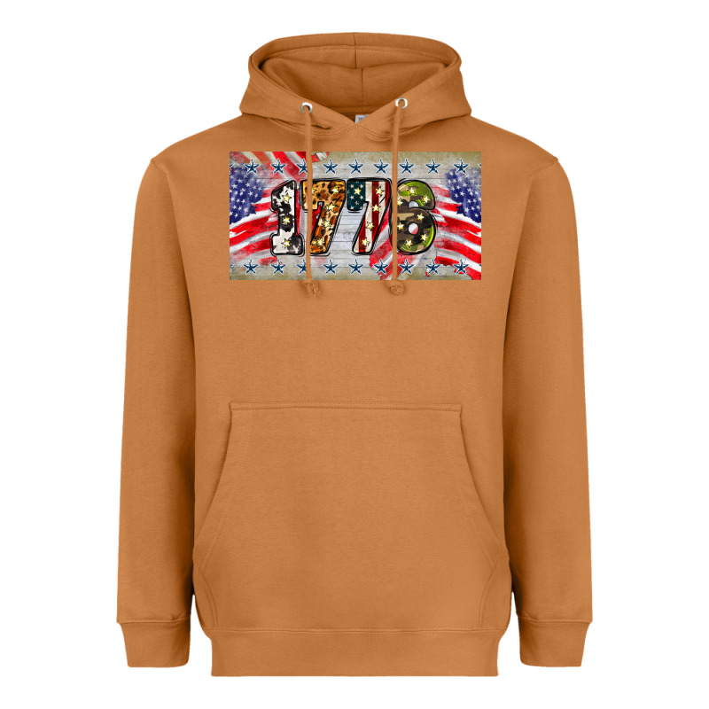1776 4th Of July License Plate Heavyweight Hoodie by BarkalooDesign | Teevron