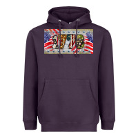 Plum 1776 4th of july license plate Heavyweight Hoodie - BarkalooDesign
