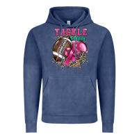 Vintage Denim Tackle Cancer Vintage Hoodie - HowdyJamesFarm