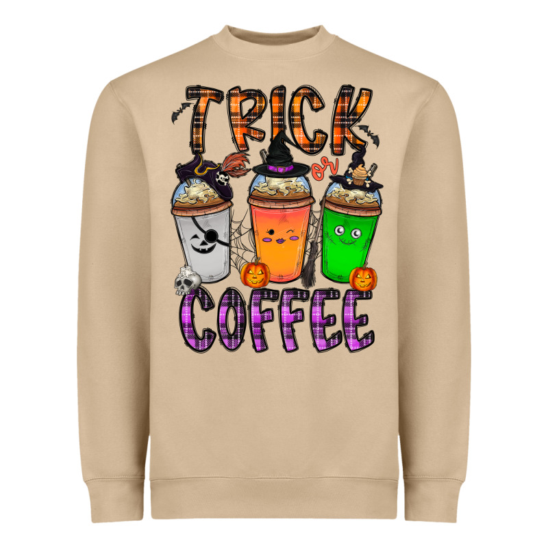 Trick Or Coffee Heavyweight Sweatshirt by CowhideDigitalArt | Teevron