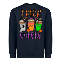 Navy trick or coffee Heavyweight Sweatshirt - CowhideDigitalArt