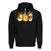 Black Bee Honey Coffee Cups Zipper Hoodie - Artiststas
