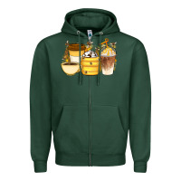 Sports Green Bee Honey Coffee Cups Zipper Hoodie - Artiststas