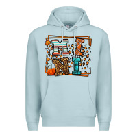 Blue Mist Fall Autumn Leopard Mini Premium Hoodie - LillyAllenDesigns