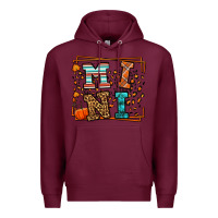 Burgundy Fall Autumn Leopard Mini Premium Hoodie - LillyAllenDesigns