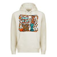 Oatmeal Heather Fall Autumn Leopard Mini Premium Hoodie - LillyAllenDesigns