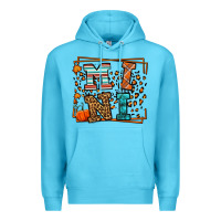 Ocean Blue Fall Autumn Leopard Mini Premium Hoodie - LillyAllenDesigns