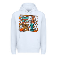 White Fall Autumn Leopard Mini Premium Hoodie - LillyAllenDesigns