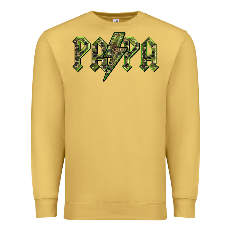 Papa  Lightning Camouflage Premium Sweatshirt by BarkalooDesign | Teevron