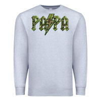 Heather Grey papa  lightning camouflage Premium Sweatshirt - BarkalooDesign