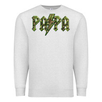 Oatmeal Heather papa  lightning camouflage Premium Sweatshirt - BarkalooDesign