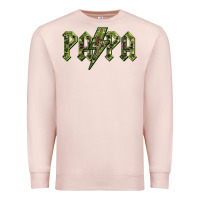 Pale Pink papa  lightning camouflage Premium Sweatshirt - BarkalooDesign
