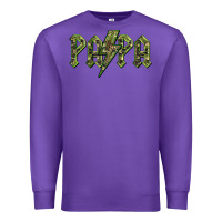 Purple papa  lightning camouflage Premium Sweatshirt - BarkalooDesign