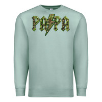Seafoam papa  lightning camouflage Premium Sweatshirt - BarkalooDesign