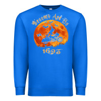 True Royal Halloween Witch On Motorcycle Cat & Moon Salem Witch Trials Premium Premium Sweatshirt - trangStudio
