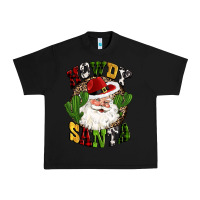 Black howdy santa western cactus christmas Urban Heavy Tee - CowGirlArtShop