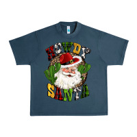 Midnight Navy howdy santa western cactus christmas Urban Heavy Tee - CowGirlArtShop
