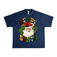 Navy howdy santa western cactus christmas Urban Heavy Tee - CowGirlArtShop