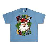 Pebble Blue howdy santa western cactus christmas Urban Heavy Tee - CowGirlArtShop