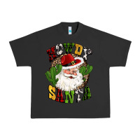 Pigment Black howdy santa western cactus christmas Urban Heavy Tee - CowGirlArtShop