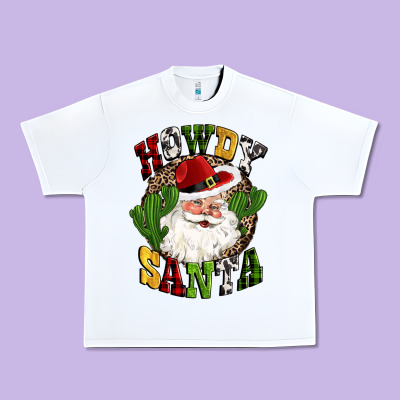 Howdy Santa Western Cactus Christmas Urban Heavy Tee Designed By Cowgirlartshop