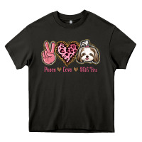 Asphalt Peace Love Shih Tzu Heavy Core Tee - Bettercallsaul