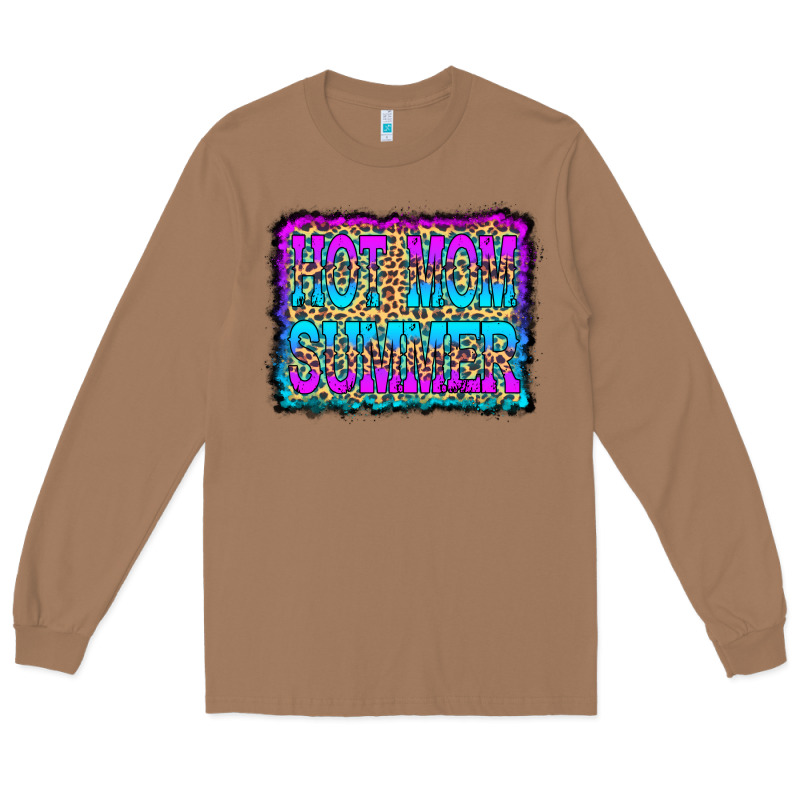 Hot Mom Summer Leopard Long Sleeve Tee by CowCowDesign | Teevron