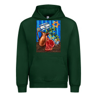 Forest Green hanukkah table with oil pitcher Urban Hoodie - AdoDesignShop